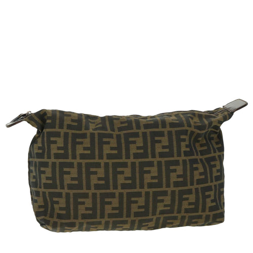 FENDI Zucca Canvas Pouch Black Brown 2119 26545 099ep1838