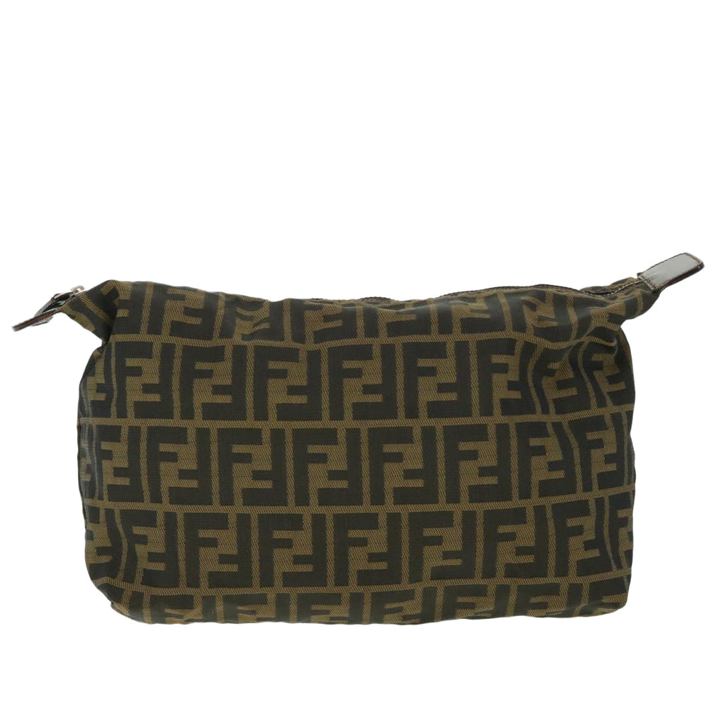 FENDI Zucca Canvas Pouch Black Brown 2119 26545 099ep1838