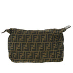 FENDI Zucca Canvas Pouch Black Brown 2119 26545 099ep1838