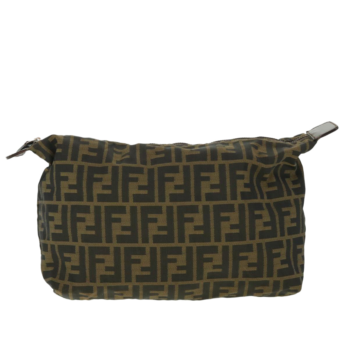 FENDI Zucca Canvas Pouch Black Brown 2119 26545 099ep1838