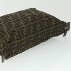 FENDI Zucca Canvas Pouch Black Brown 2119 26545 099ep1838