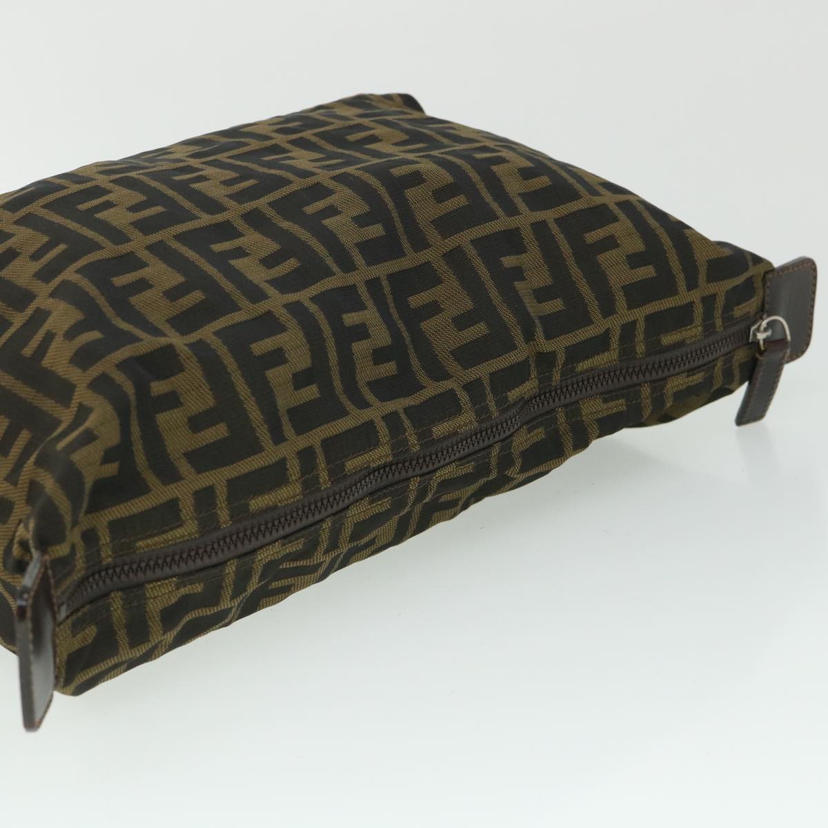 FENDI Zucca Canvas Pouch Black Brown 2119 26545 099ep1838