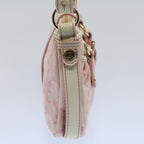 CELINE C Macadam Canvas Shoulder Bag Leather Pink  ep1844
