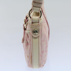 CELINE C Macadam Canvas Shoulder Bag Leather Pink  ep1844