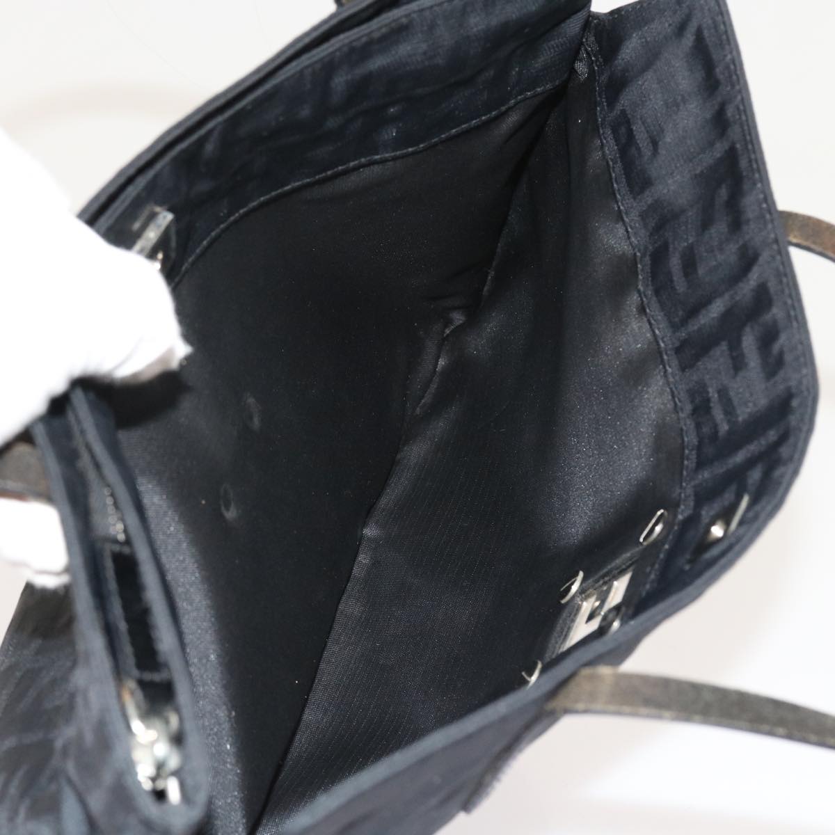 FENDI Zucca Canvas Hand Bag Blackep1858