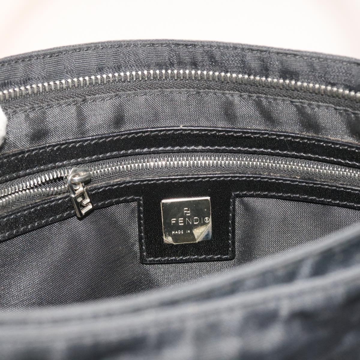 FENDI Zucca Canvas Hand Bag Blackep1858