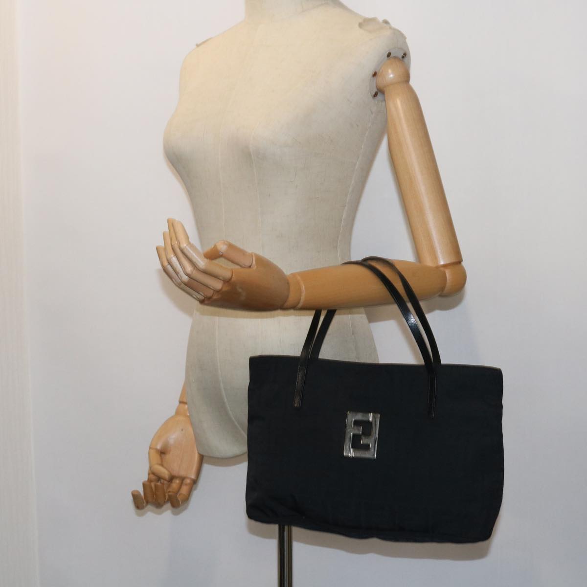FENDI Zucca Canvas Hand Bag Blackep1858