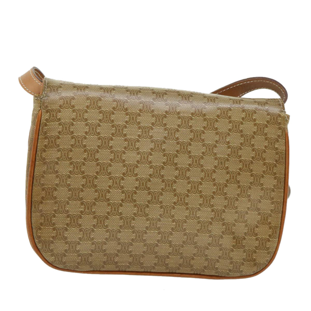 CELINE Macadam Canvas Shoulder Bag Beige  ep1877