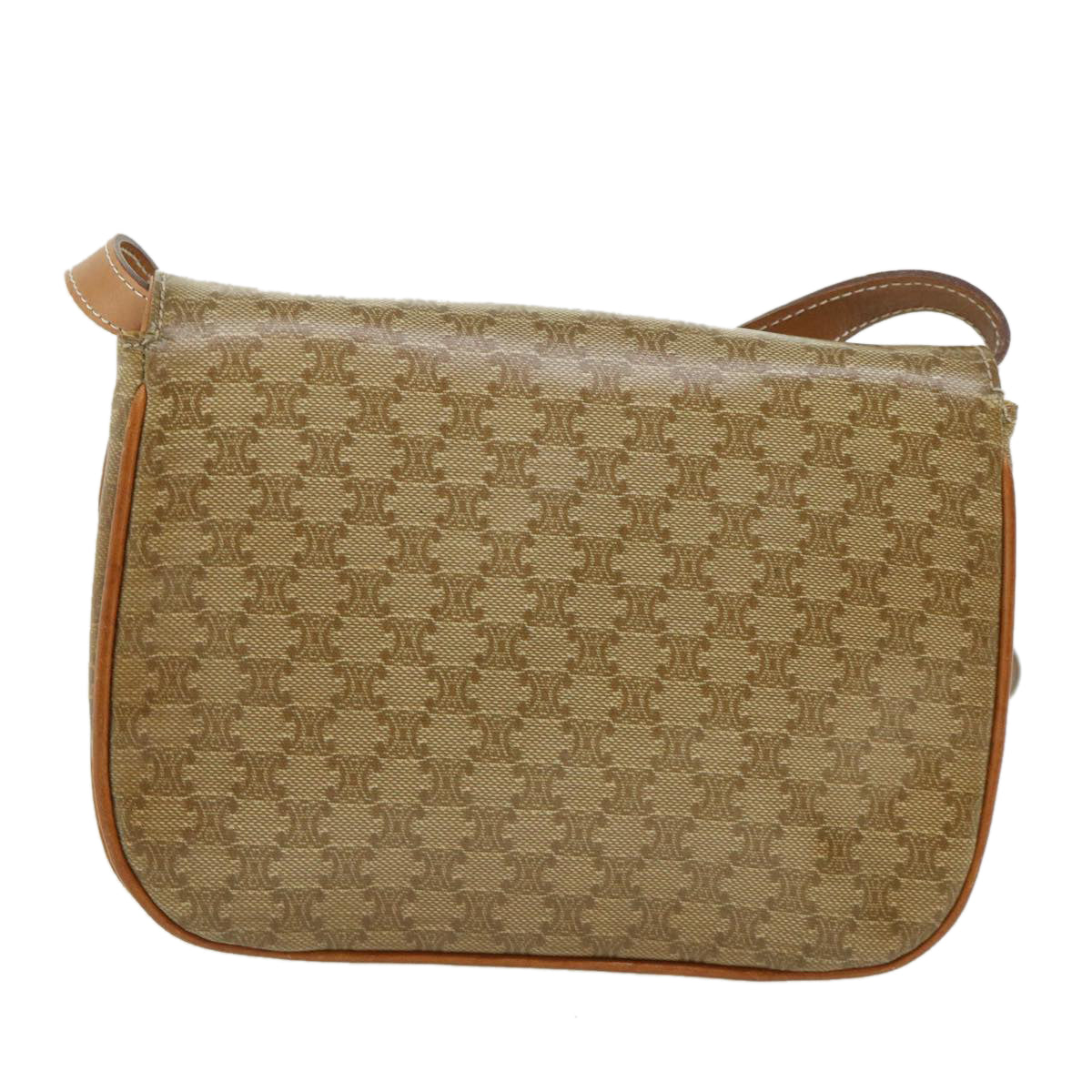CELINE Macadam Canvas Shoulder Bag Beige  ep1877