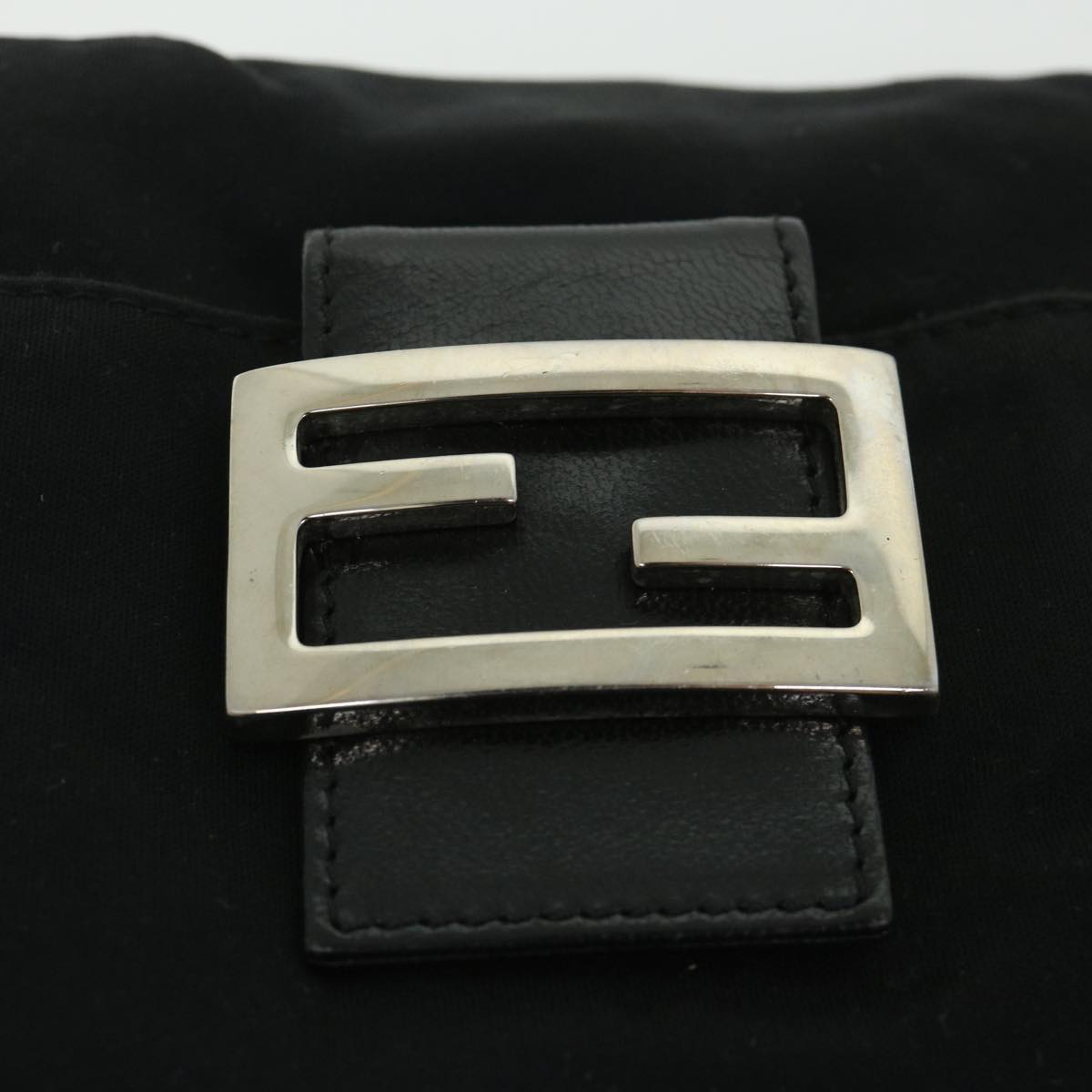 FENDI Mamma Baguette Shoulder Bag Nylon Black 2321 26566 009ep1885