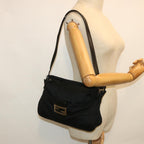 FENDI Mamma Baguette Shoulder Bag Nylon Black 2321 26566 009ep1885