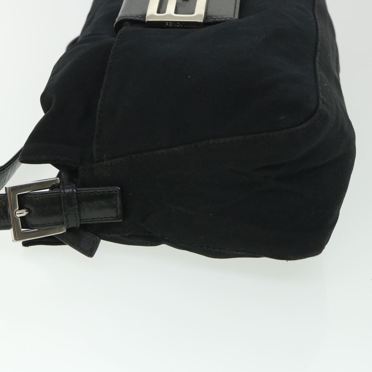 FENDI Mamma Baguette Shoulder Bag Nylon Black 2321 26566 009ep1885