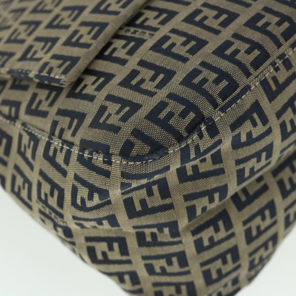 FENDI Zucchino Canvas Mamma Baguette Bag Navy 2305 26325 018ep1886