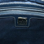 FENDI Zucchino Canvas Mamma Baguette Bag Navy 2305 26325 018ep1886