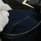 FENDI Zucchino Canvas Mamma Baguette Bag Navy 2305 26325 018ep1886