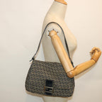 FENDI Zucchino Canvas Mamma Baguette Bag Navy 2305 26325 018ep1886