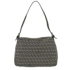 FENDI Zucchino Canvas Mamma Baguette Bag Navy 2305 26325 018ep1886