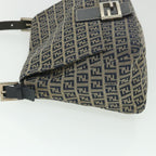 FENDI Zucchino Canvas Mamma Baguette Bag Navy 2305 26325 018ep1886