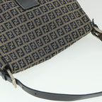 FENDI Zucchino Canvas Mamma Baguette Bag Navy 2305 26325 018ep1886