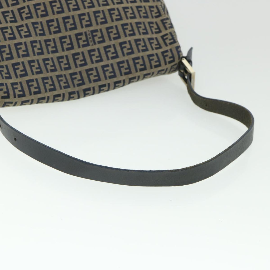 FENDI Zucchino Canvas Mamma Baguette Bag Navy 2305 26325 018ep1886