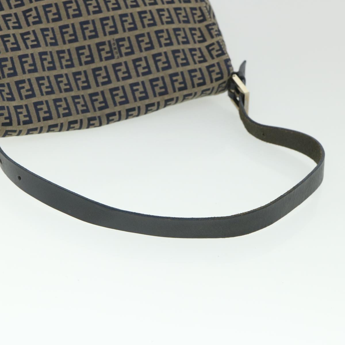 FENDI Zucchino Canvas Mamma Baguette Bag Navy 2305 26325 018ep1886