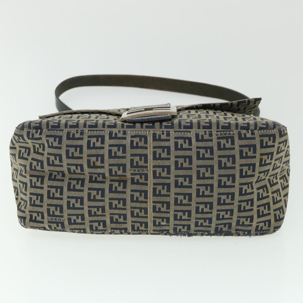FENDI Zucchino Canvas Mamma Baguette Bag Navy 2305 26325 018ep1886