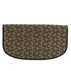 CELINE C Macadam Canvas Clutch Bag Brown Auth ep1888