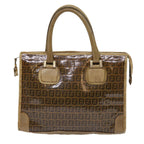FENDI Zucchino Canvas Tote Bag Brownep1903