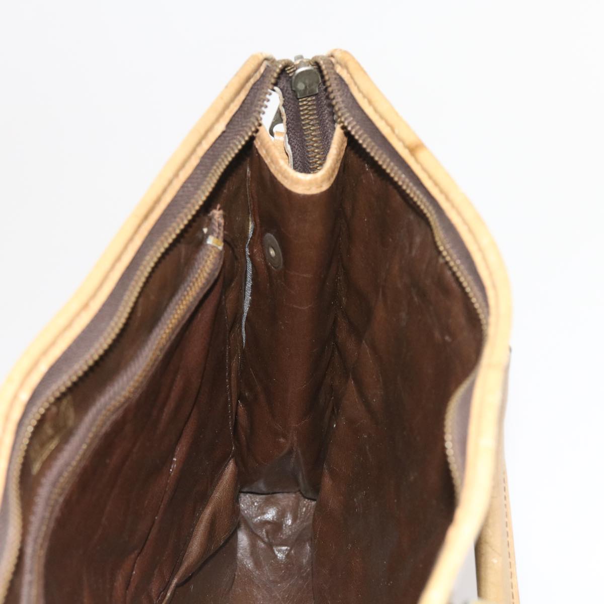 FENDI Zucchino Canvas Tote Bag Brownep1903