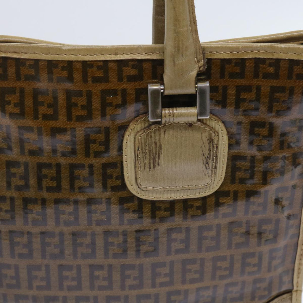 FENDI Zucchino Canvas Tote Bag Brownep1903