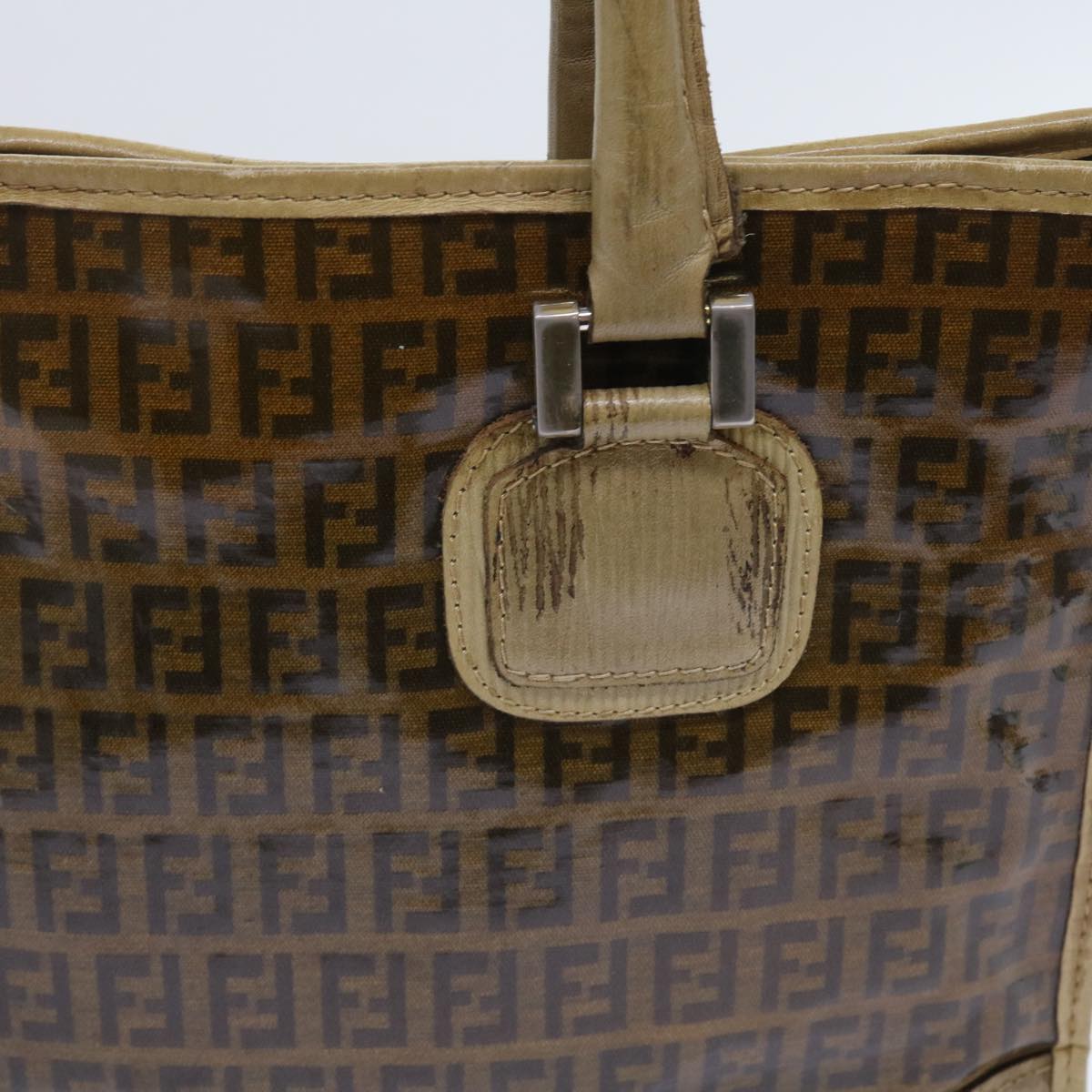 FENDI Zucchino Canvas Tote Bag Brownep1903