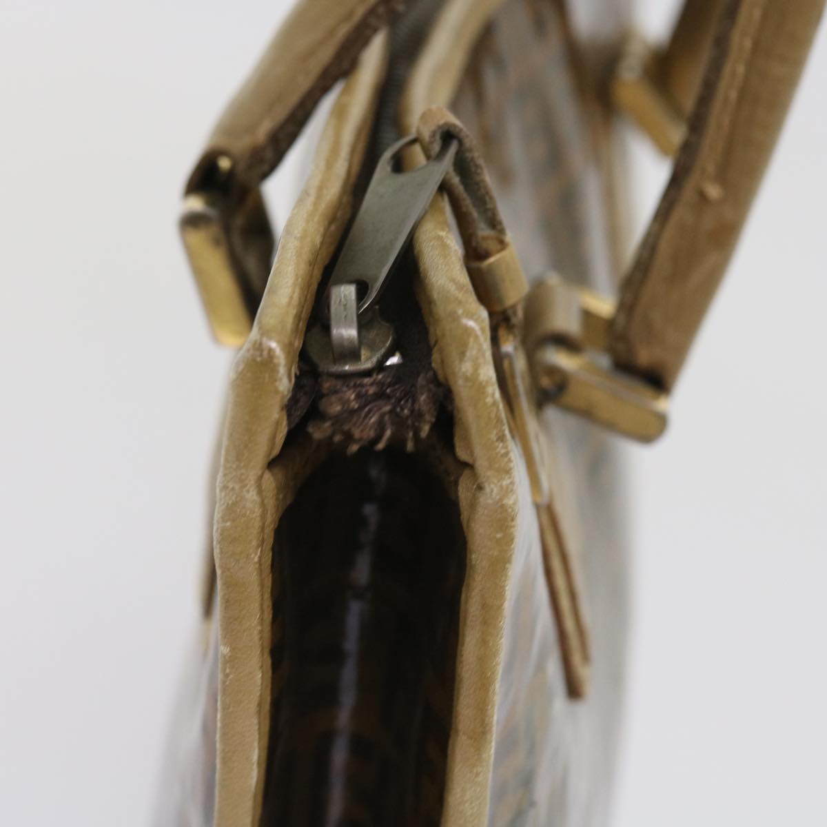 FENDI Zucchino Canvas Tote Bag Brownep1903