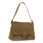 FENDI Mamma Baguette Shoulder Bag Corduroy Brown 21126325 009ep1916