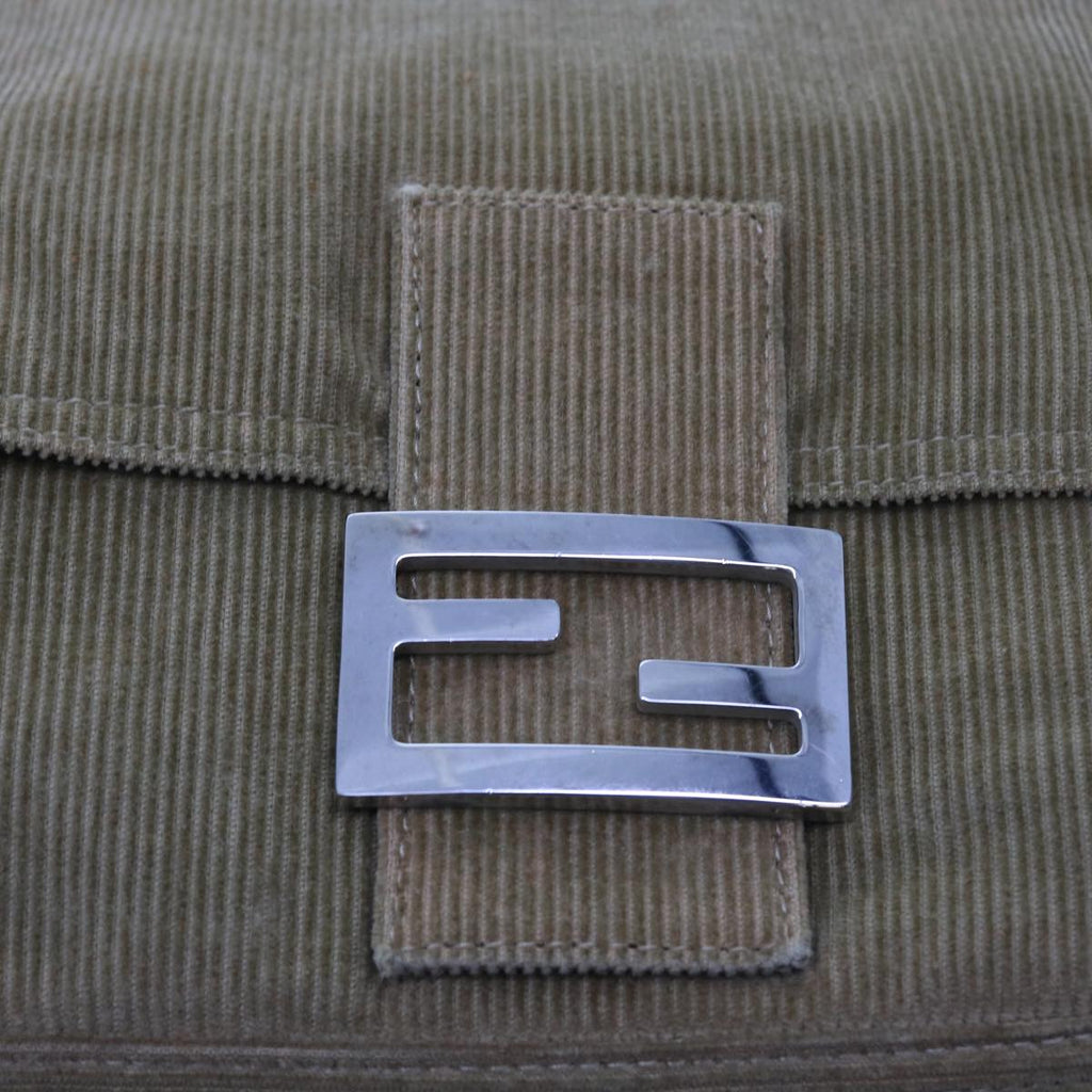 FENDI Mamma Baguette Shoulder Bag Corduroy Brown 21126325 009ep1916