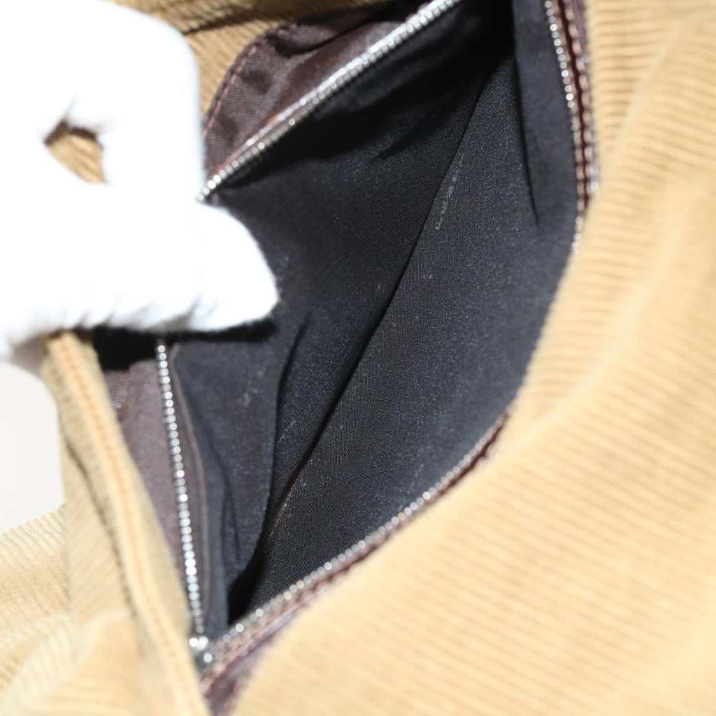 FENDI Mamma Baguette Shoulder Bag Corduroy Brown 21126325 009ep1916