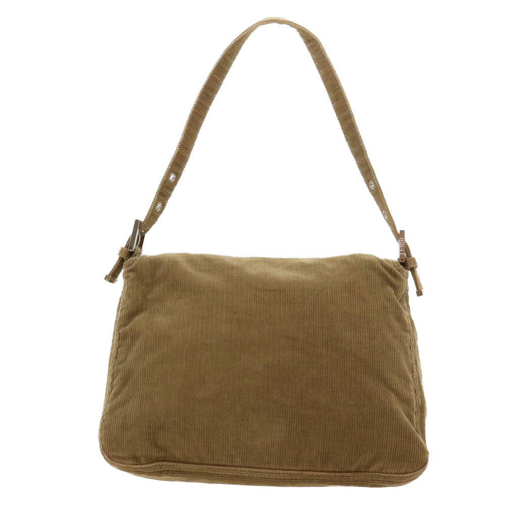 FENDI Mamma Baguette Shoulder Bag Corduroy Brown 21126325 009ep1916