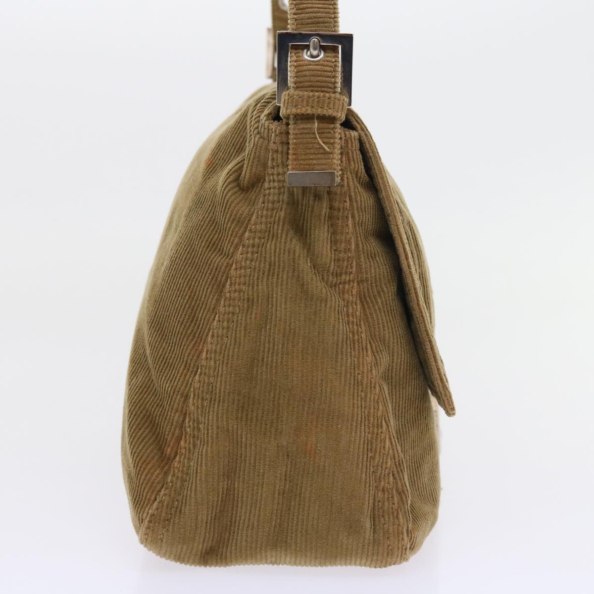 FENDI Mamma Baguette Shoulder Bag Corduroy Brown 21126325 009ep1916