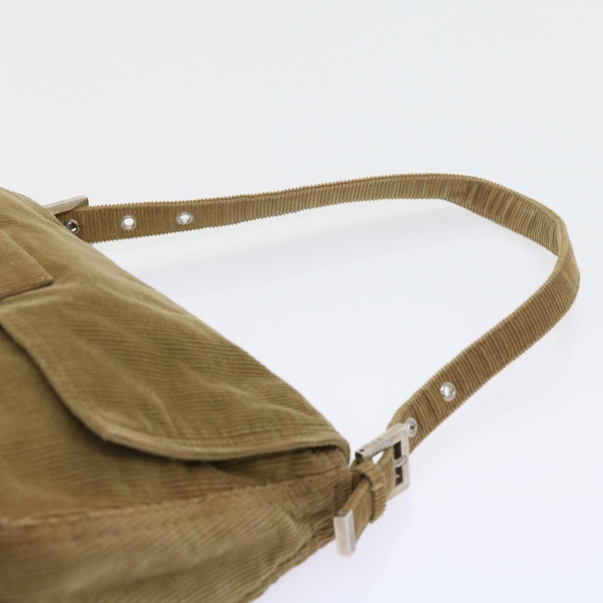 FENDI Mamma Baguette Shoulder Bag Corduroy Brown 21126325 009ep1916