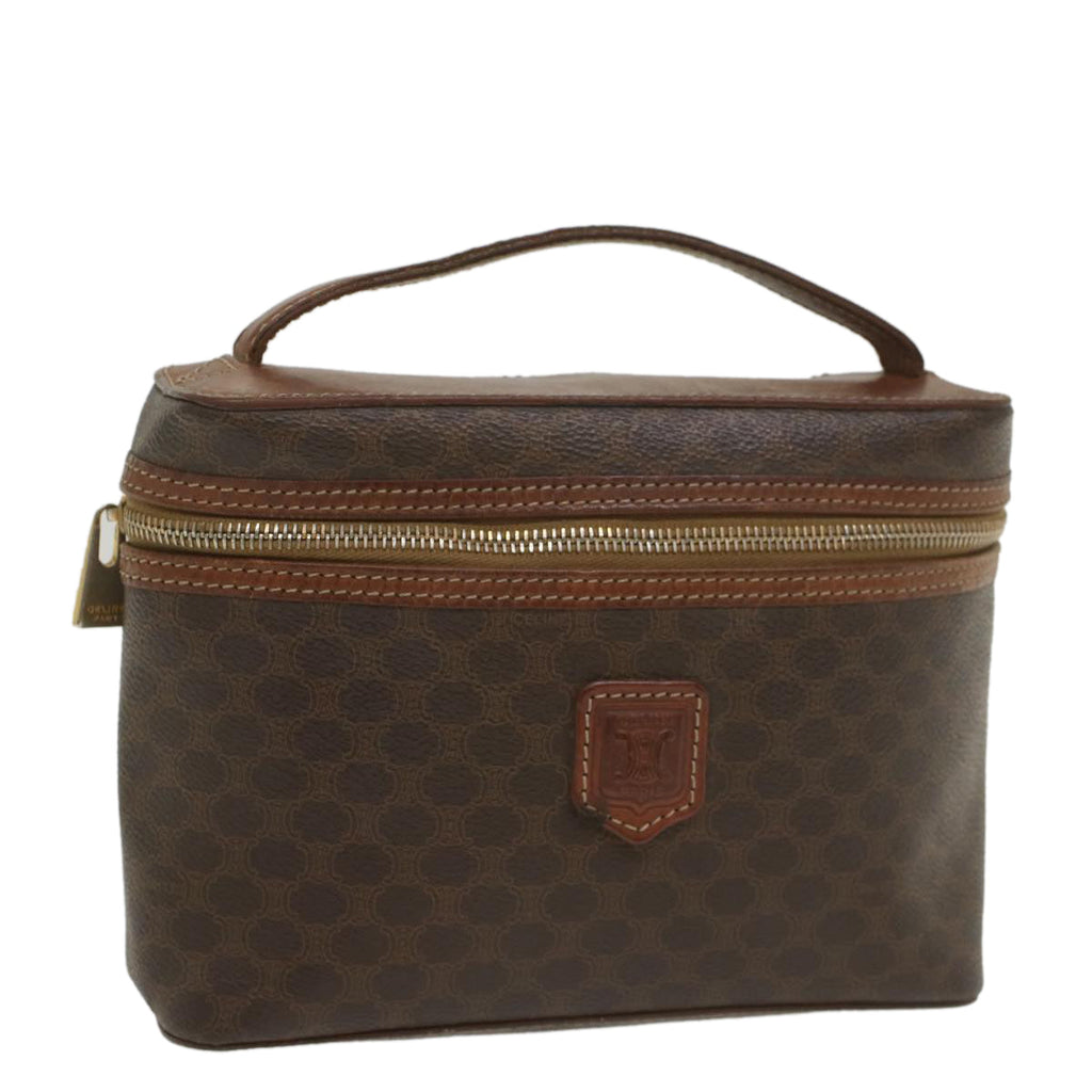 CELINE Macadam Canvas Hand Bag PVC Leather Brown  ep1954