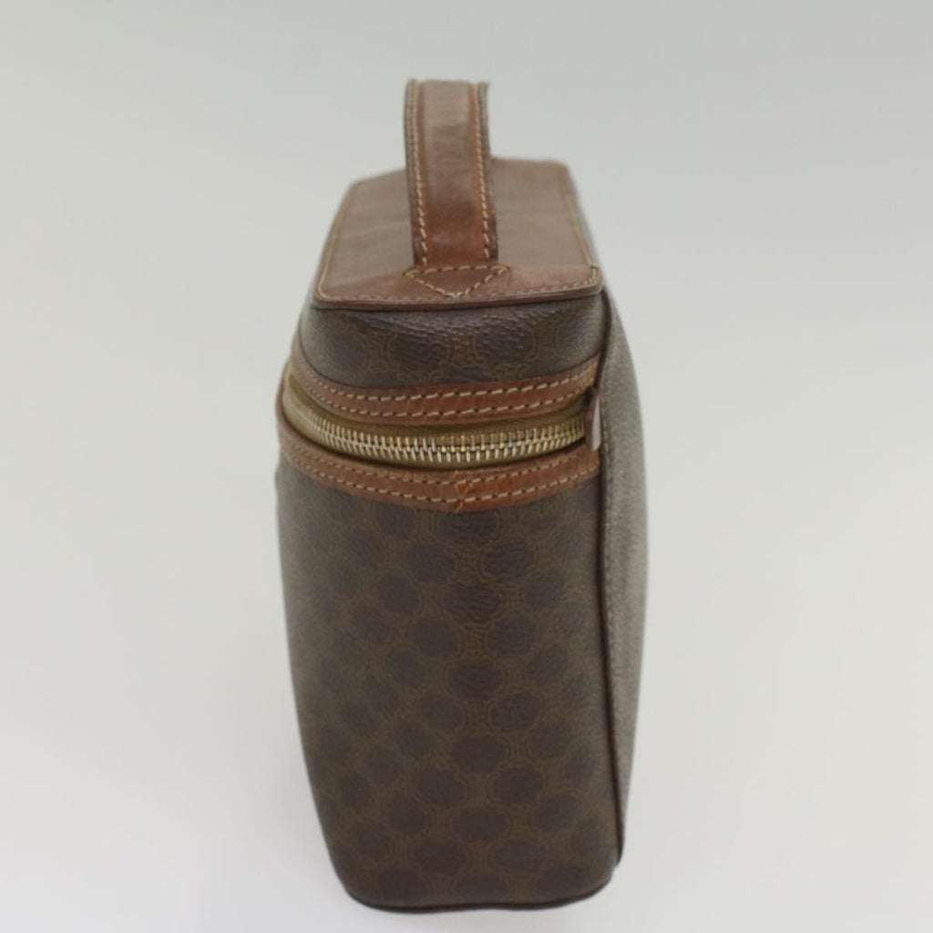 CELINE Macadam Canvas Hand Bag PVC Leather Brown  ep1954