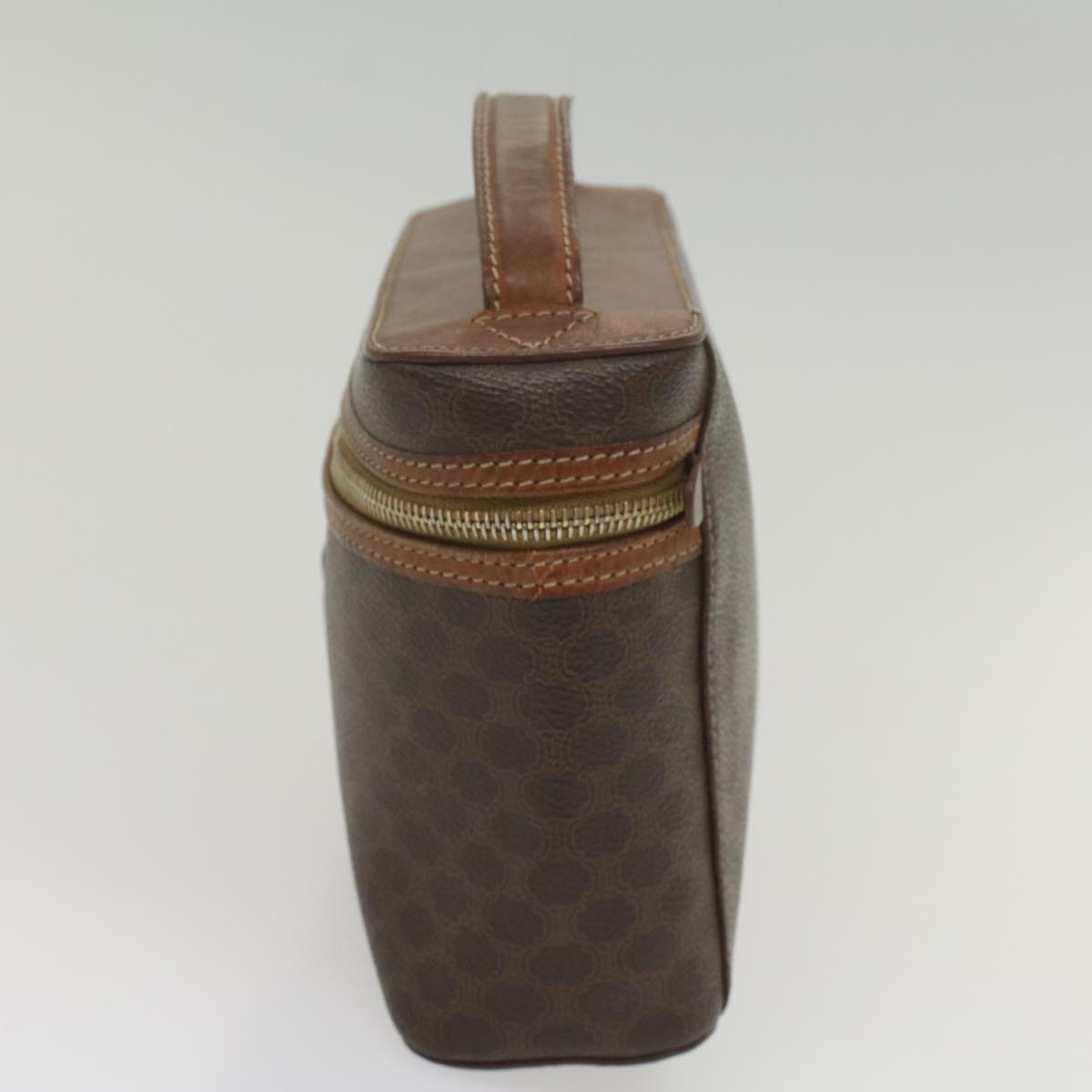 CELINE Macadam Canvas Hand Bag PVC Leather Brown  ep1954