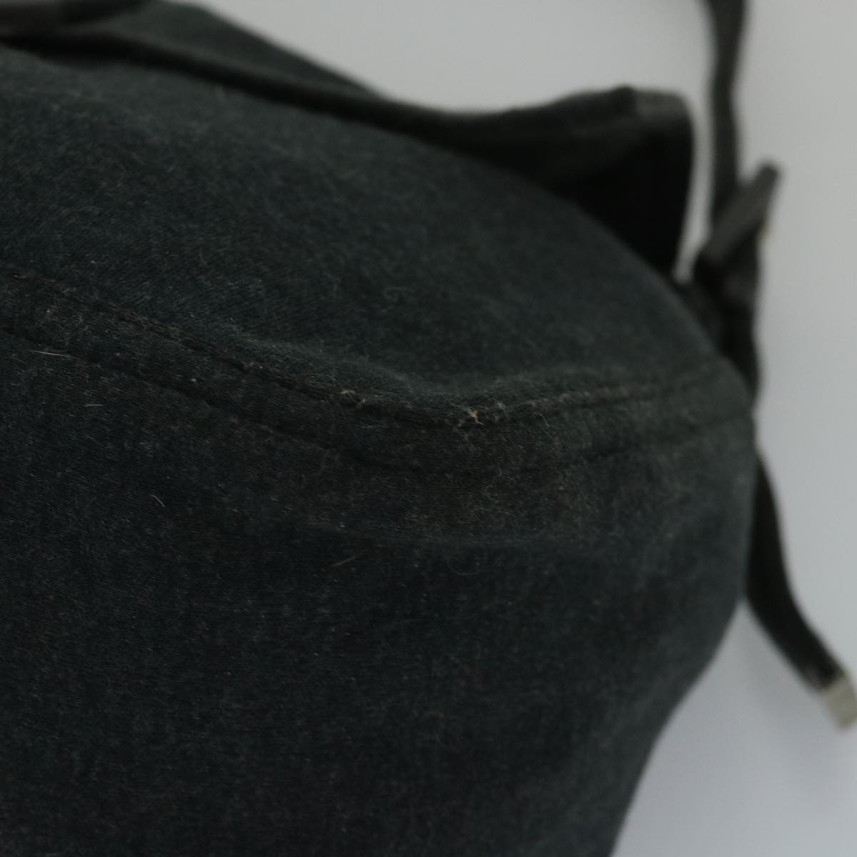 FENDI Mamma Baguette Shoulder Bag Cotton Gray 2305 26325 008ep2054