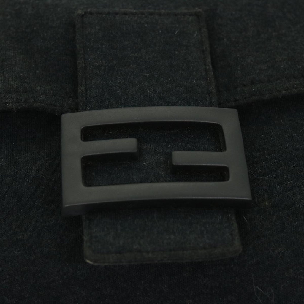 FENDI Mamma Baguette Shoulder Bag Cotton Gray 2305 26325 008ep2054