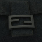 FENDI Mamma Baguette Shoulder Bag Cotton Gray 2305 26325 008ep2054
