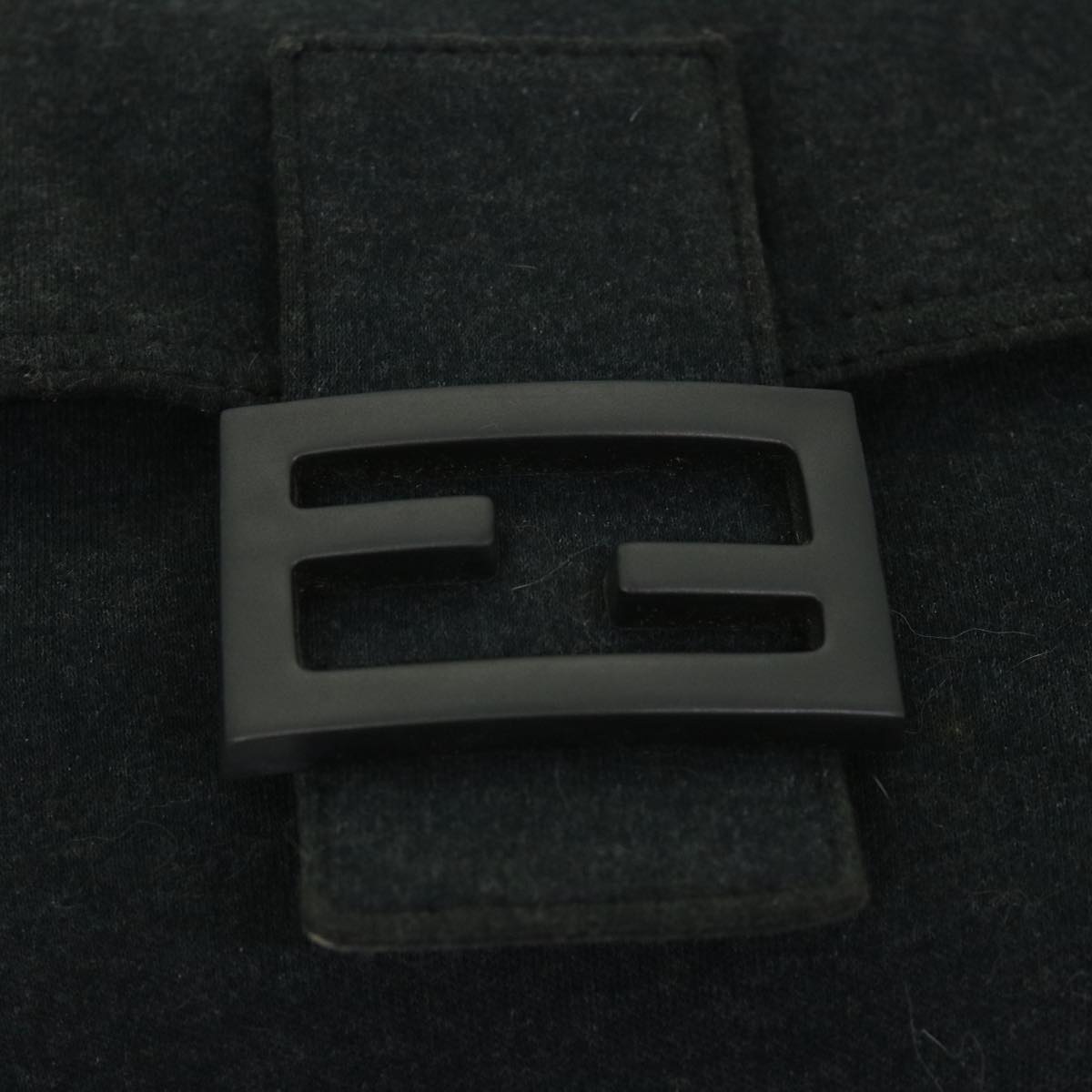 FENDI Mamma Baguette Shoulder Bag Cotton Gray 2305 26325 008ep2054