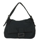 FENDI Mamma Baguette Shoulder Bag Cotton Gray 2305 26325 008ep2054