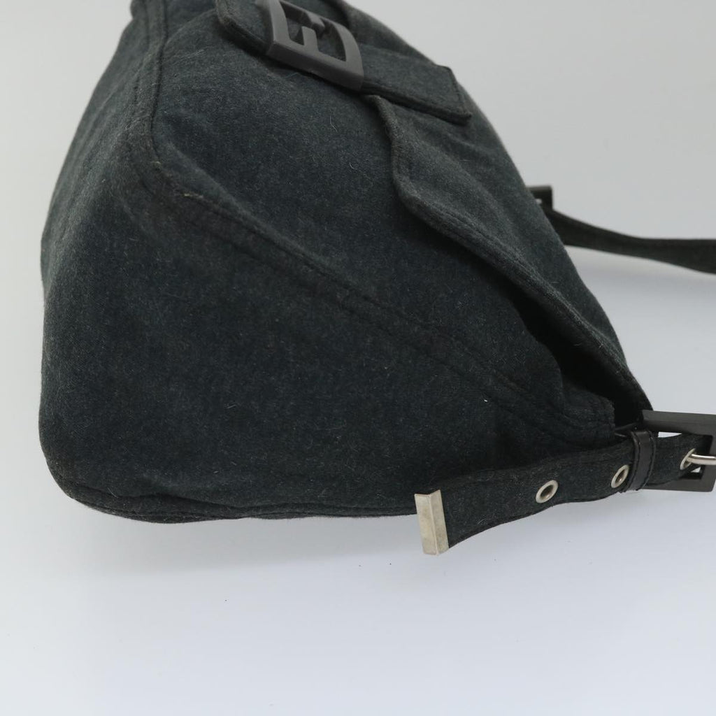 FENDI Mamma Baguette Shoulder Bag Cotton Gray 2305 26325 008ep2054