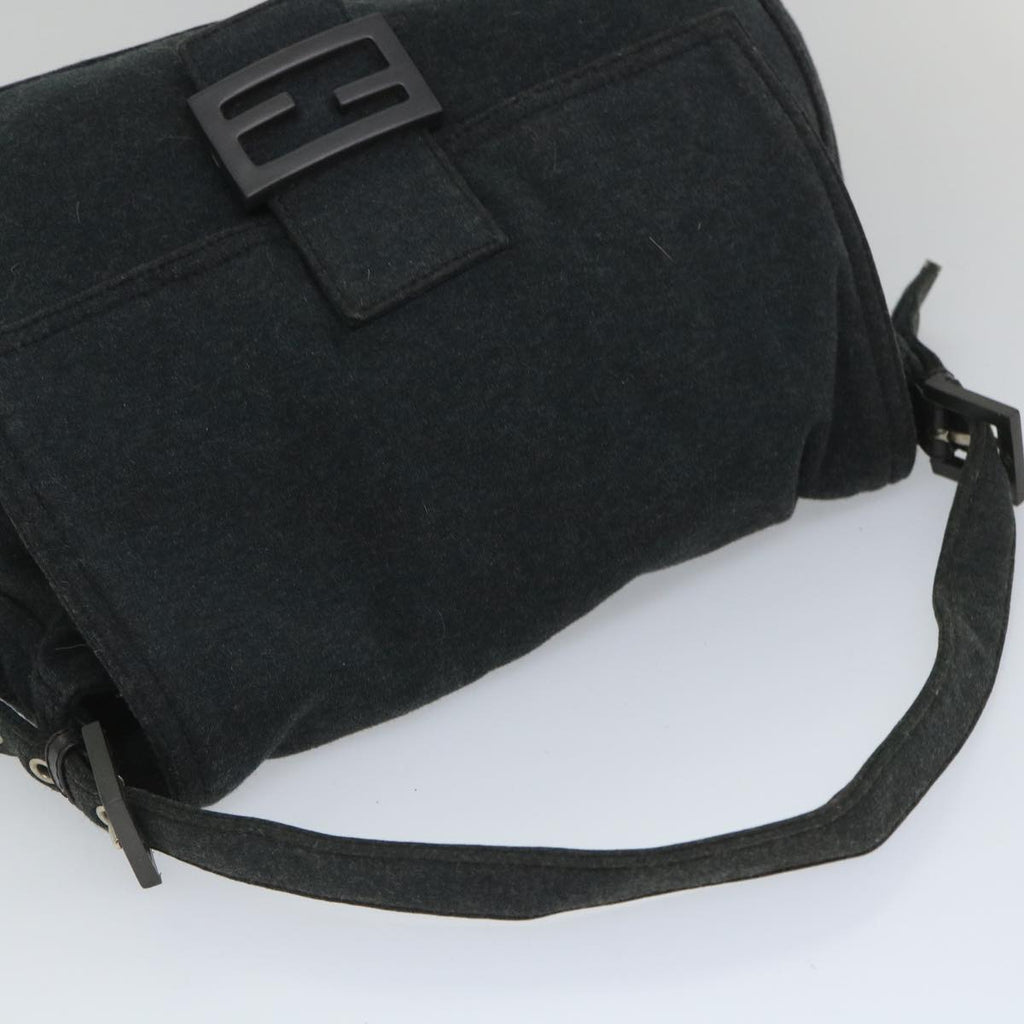 FENDI Mamma Baguette Shoulder Bag Cotton Gray 2305 26325 008ep2054