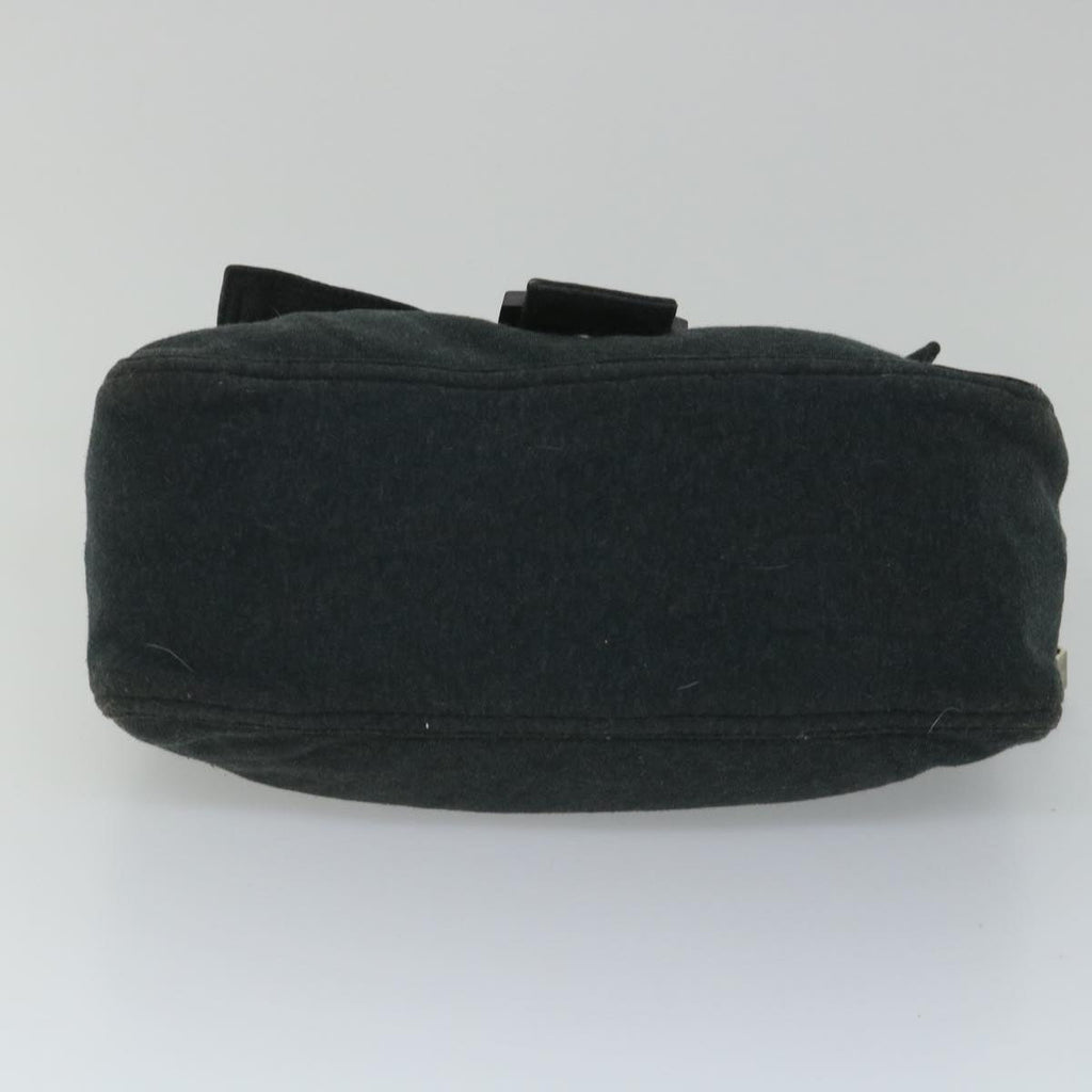 FENDI Mamma Baguette Shoulder Bag Cotton Gray 2305 26325 008ep2054