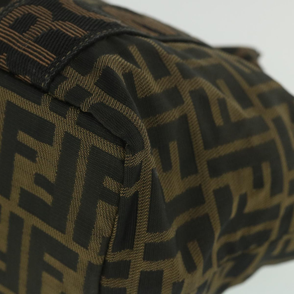 FENDI Zucca Canvas Hand Bag Black Brownep2059